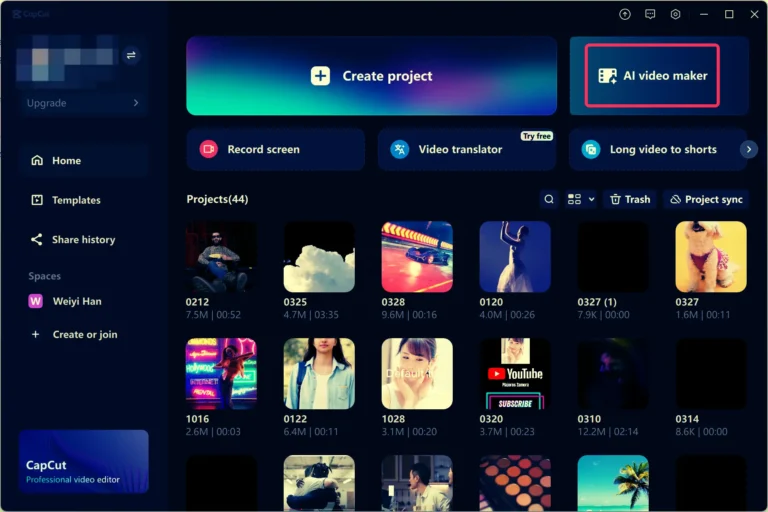 CapCut Desktop AI Clip Creator